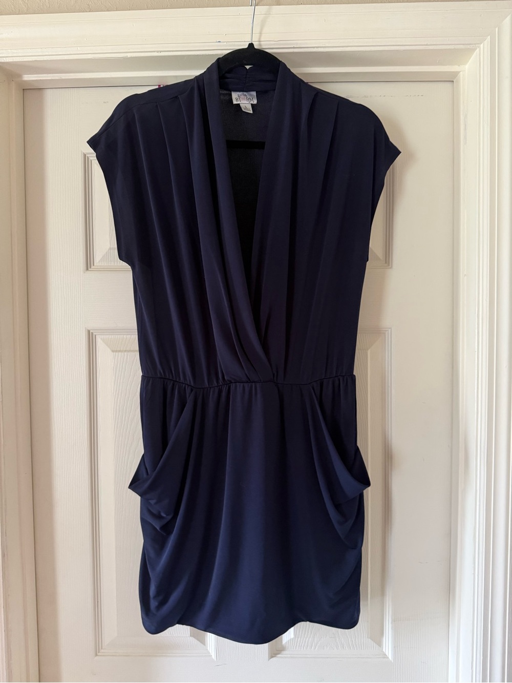 Sweet Storm Navy Draped Mini Dress